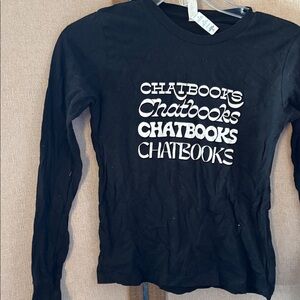 Children’s Bella Canvas Black Chatbooks Long Sleeve Shirt medium